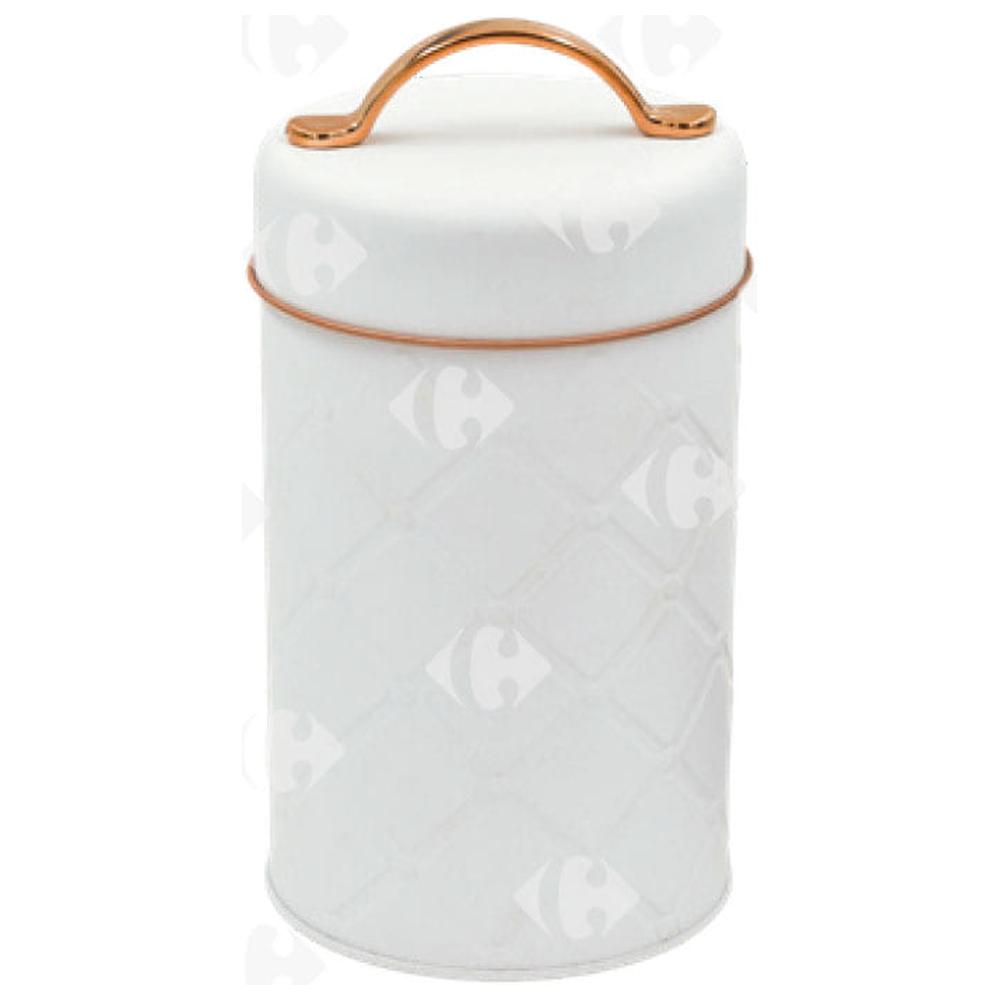 Boîte de Rangement avec Anse Metal Blanc.