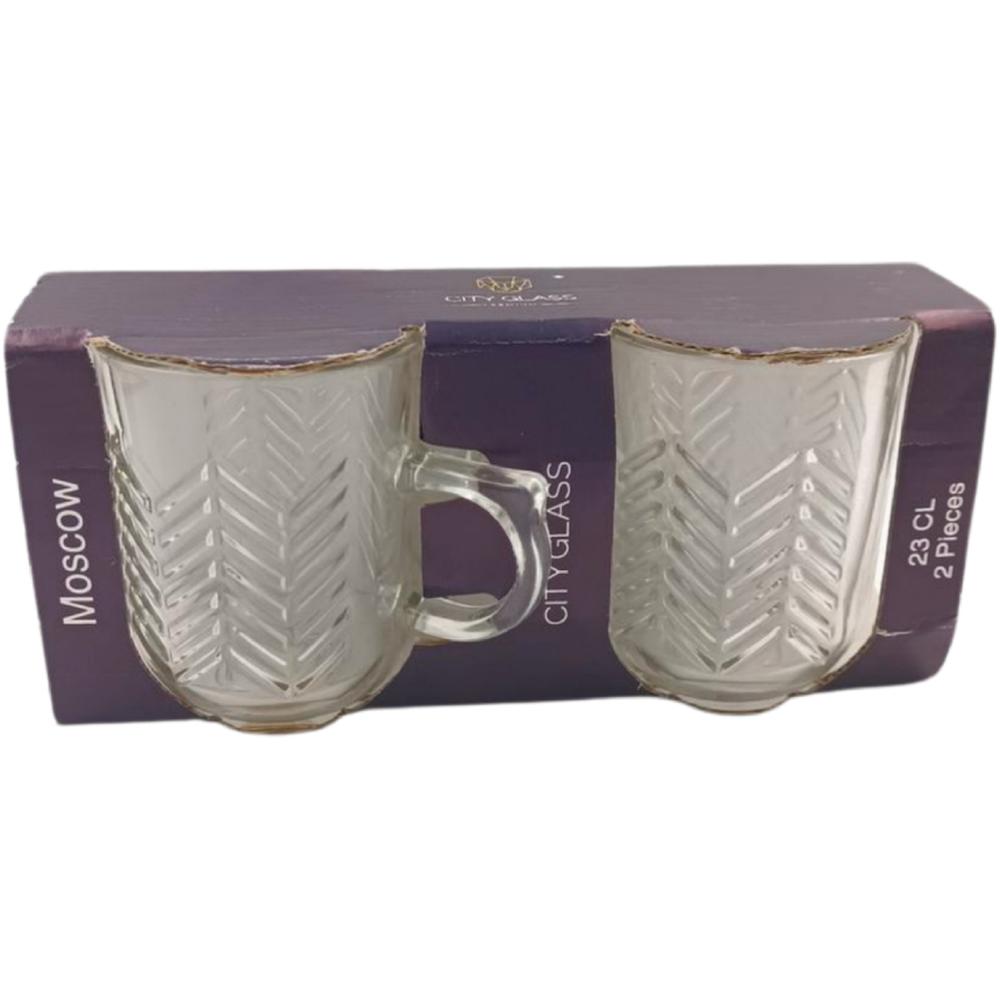 [686389] Verre à Café Moscow Divers Modèles City Glass 23cl 2 pièces.