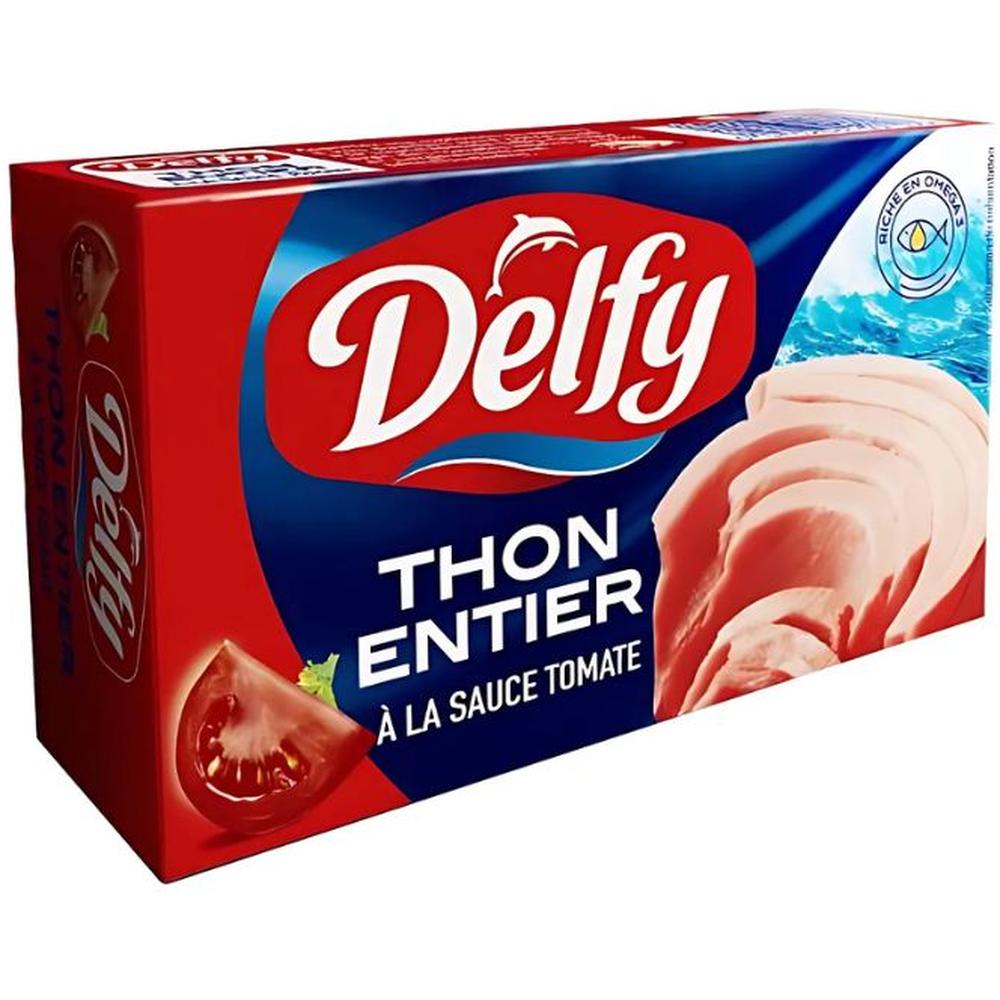 Thon Entier à la Sauce Tomate Delfy 125g