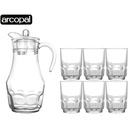 Set à Boissons Arcopal Roc Pichet 1,8L 6 Verres 250ml