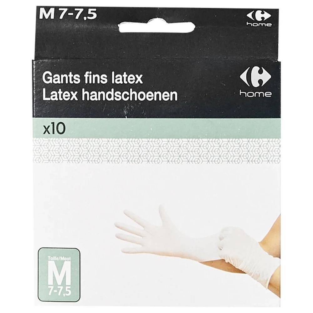 Gants en latex Carrefour 10 pièces