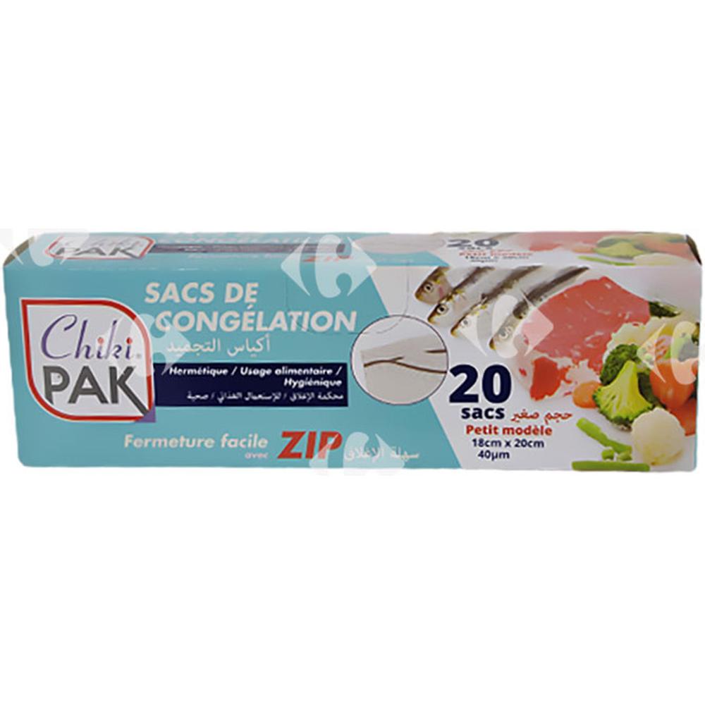 Sacs Congélation Zip Petit Chikipak 20 unités