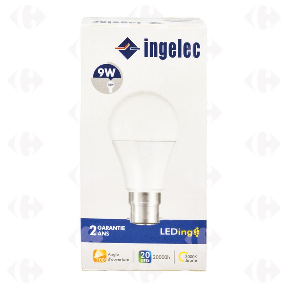 [613867] Lampe Led Baïonnette Jaune A60 09W B22.