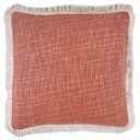 Coussin Carré Terracotta à Franges Kasa 45x45cm 