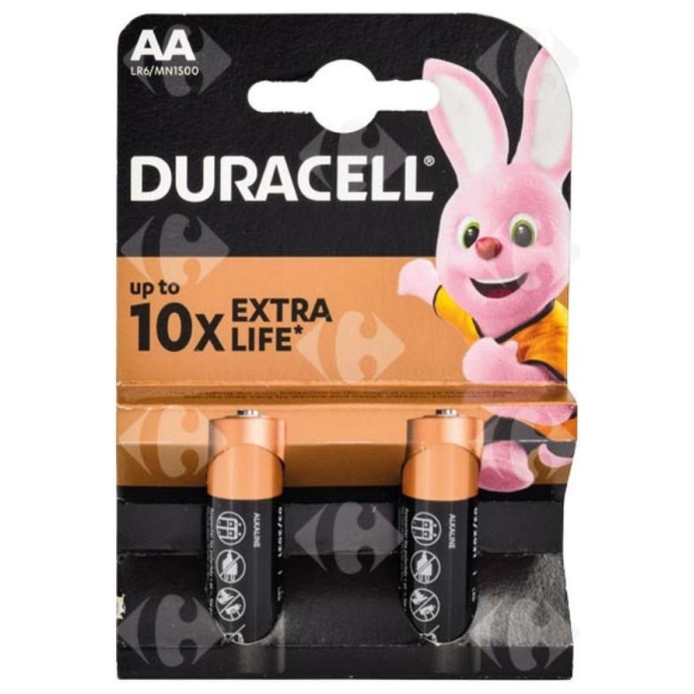 Piles AA Plus Power Duracell 2 unités.
