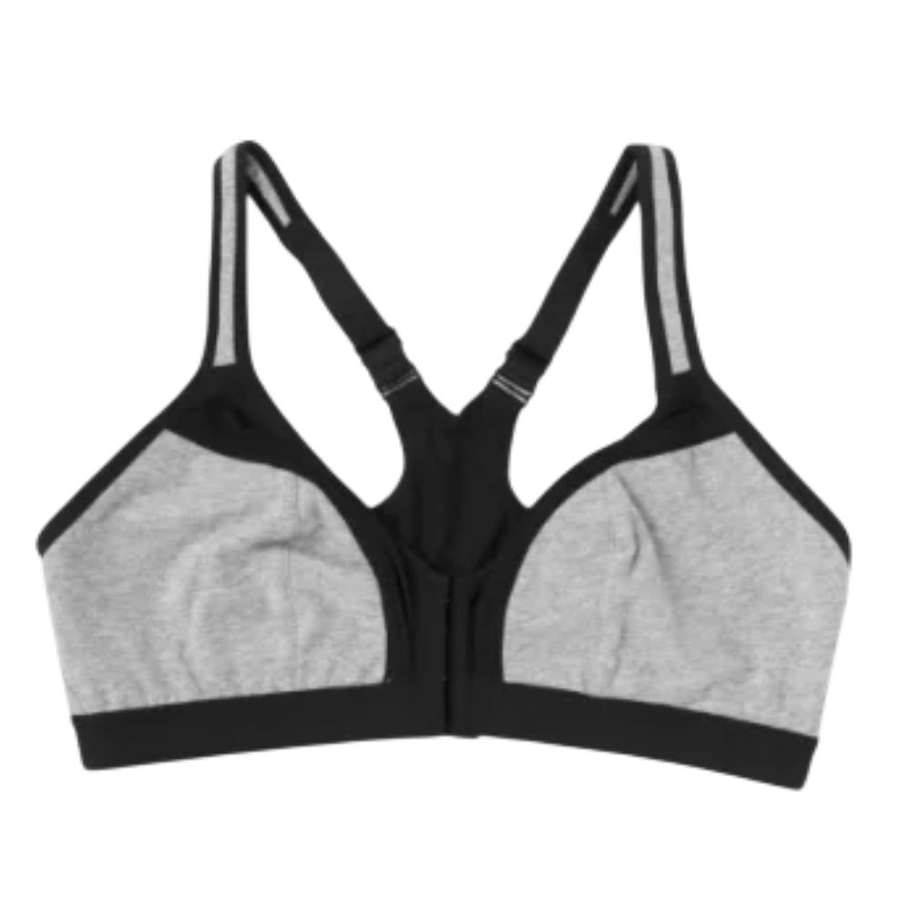 Soutien-gorge Sport Coton Gris Chiné