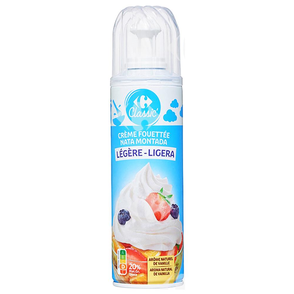 [526380] Crème Fouettée Légère Carrefour 250g