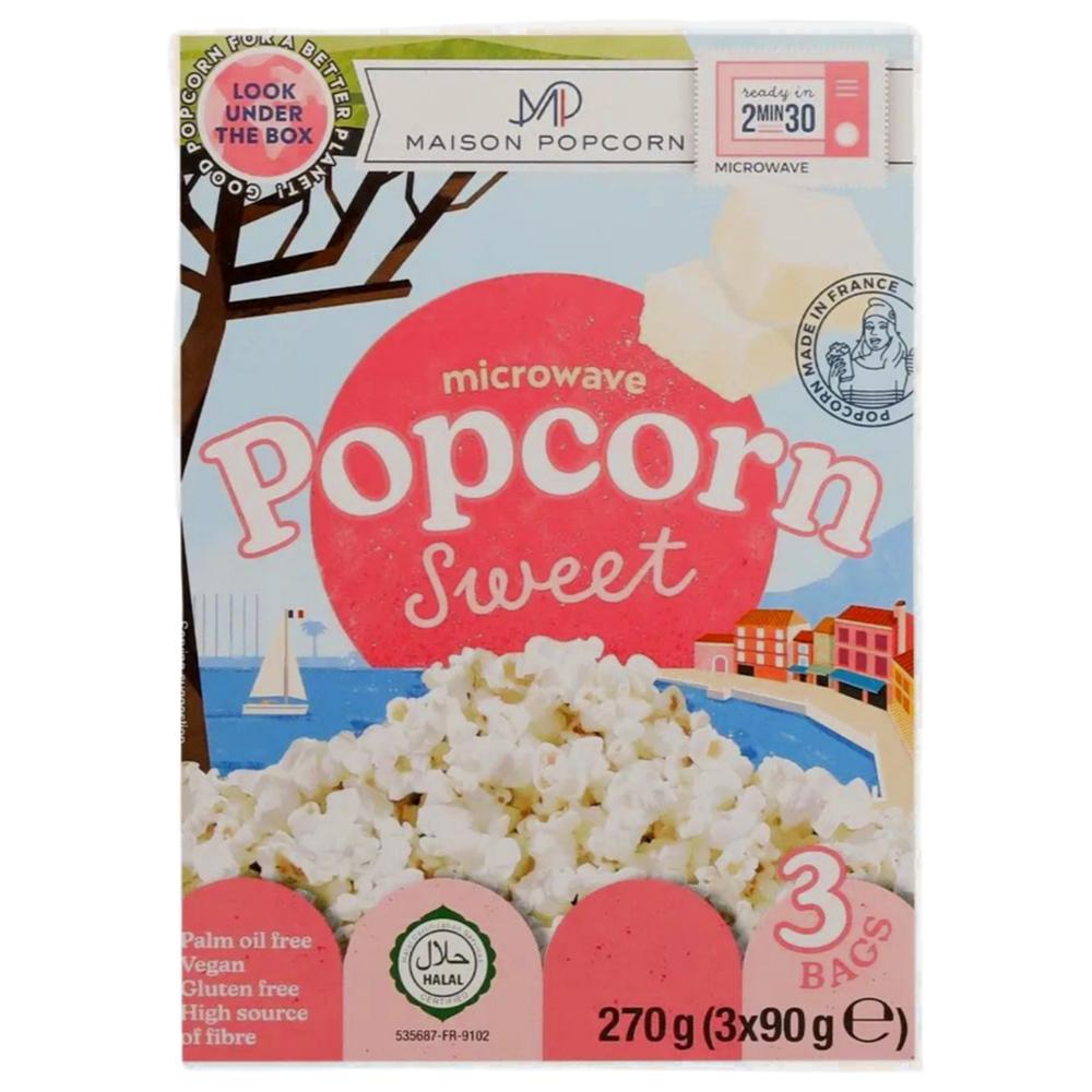 [708845] Pack Pop corn Sweet Maison Popcorn 270g (3x90g)