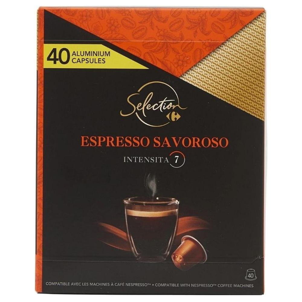 [704374] Capsules Café Espresso Savoroso Carrefour Selection 40 capsules