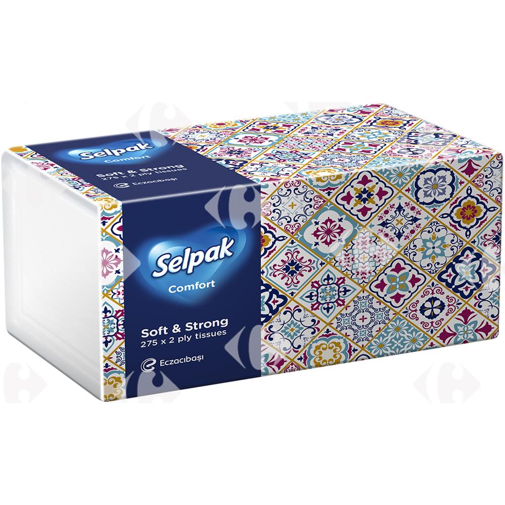 [679247] Boite Mouchoirs Comfort Selpak 2Plis 275 unités
