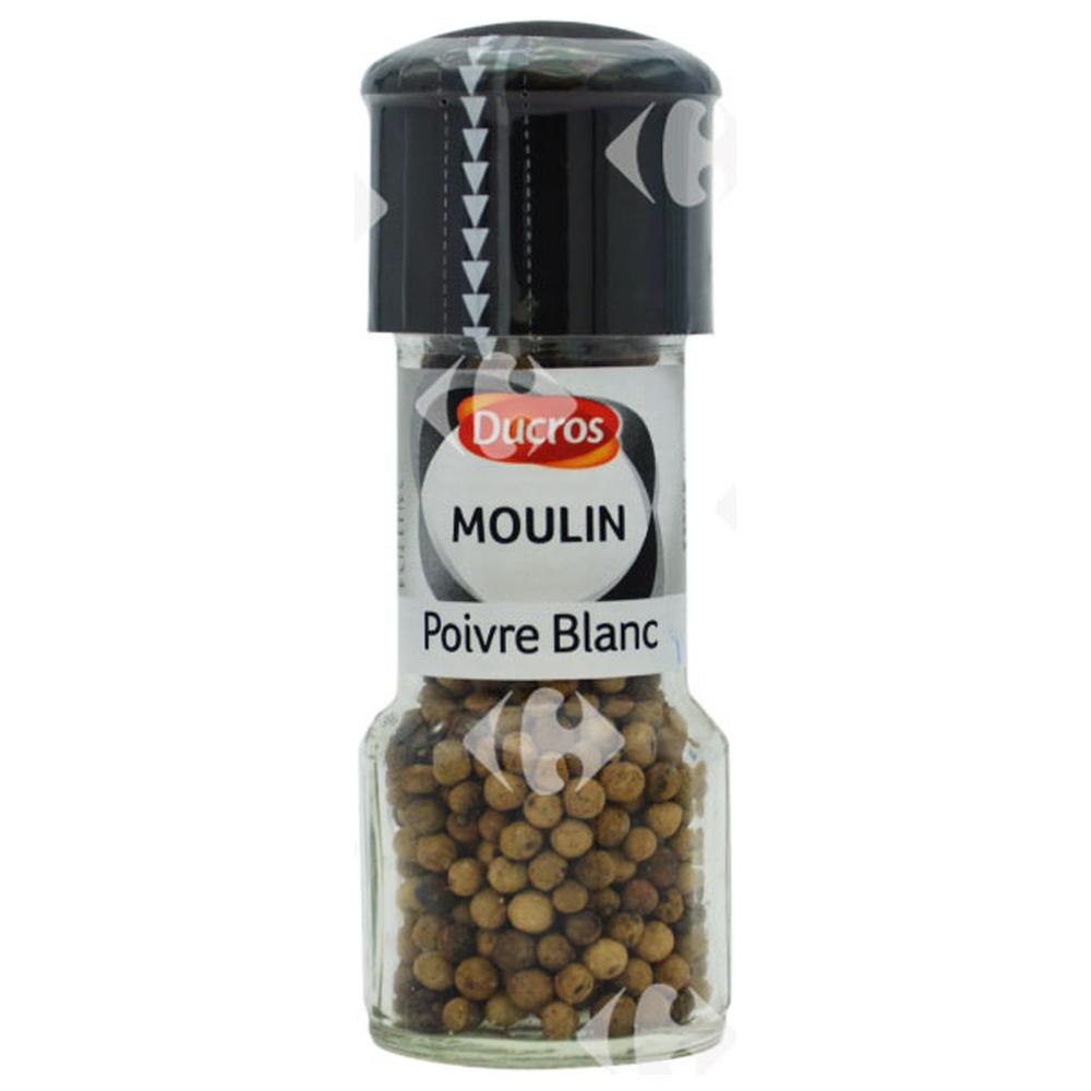 [625461] Poivre Blanc Moulu en Flacon Ducros 36g