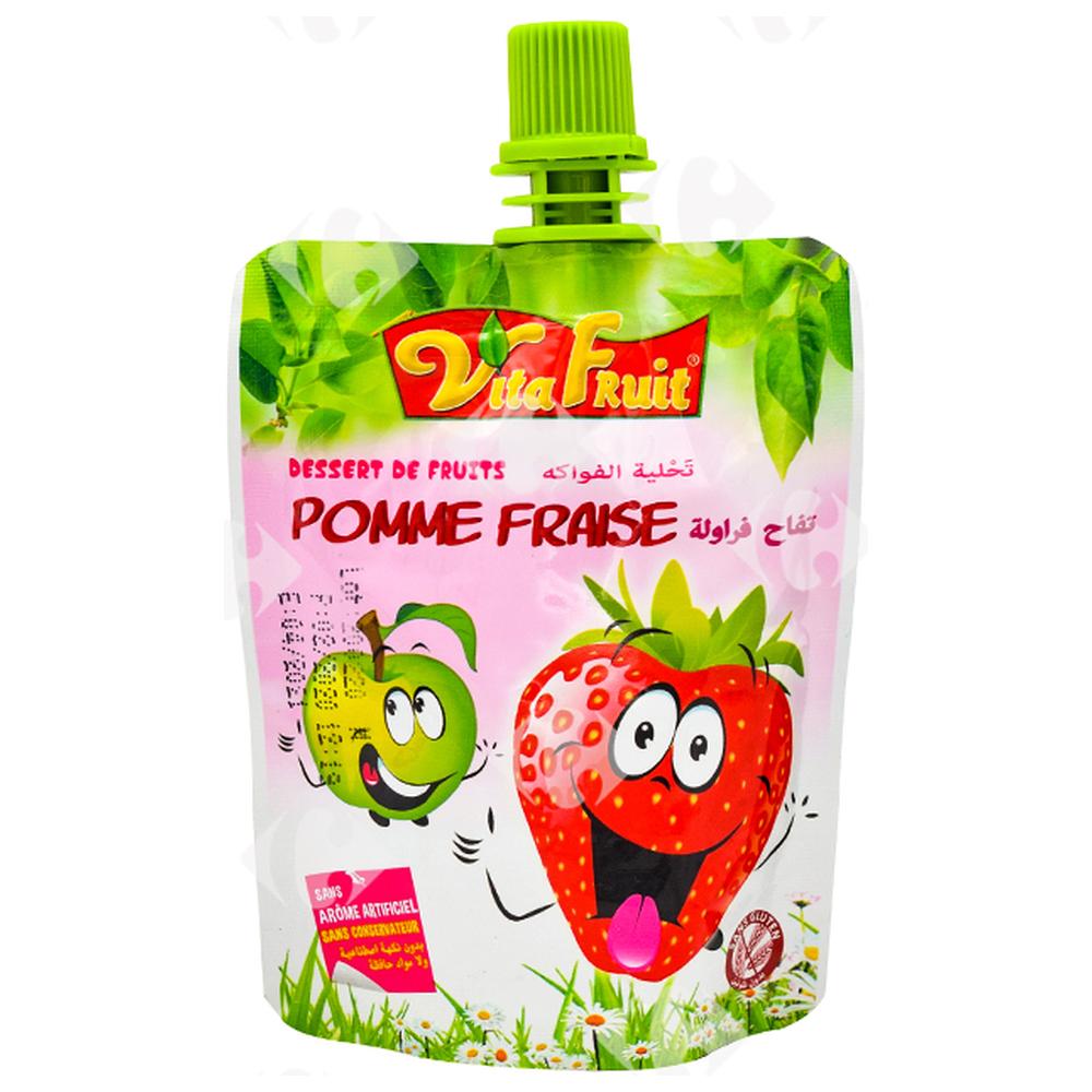 Dessert Pomme et Fraise Vitafruit 80g