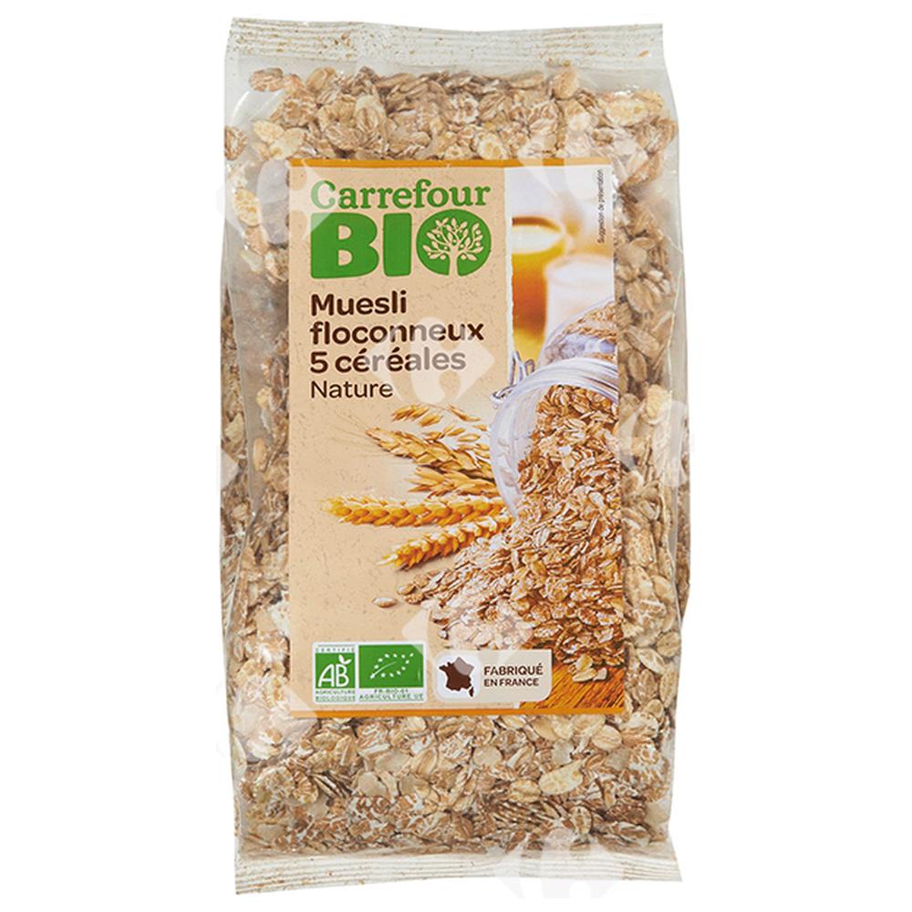 Muesli Aux 5 Céréales Carrefour Bio 500g