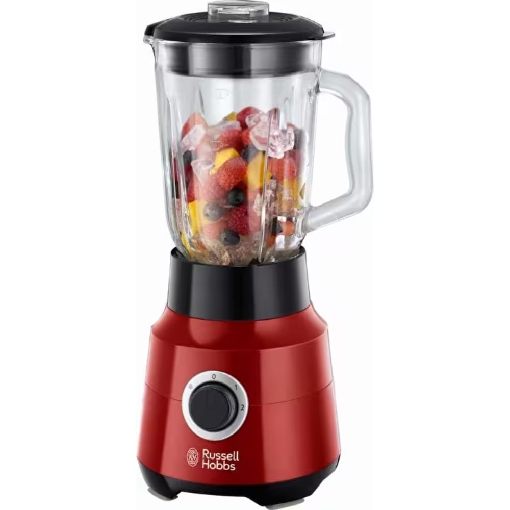 Mixeur en Verre Rouge Russell Hobbs 1,5L.
