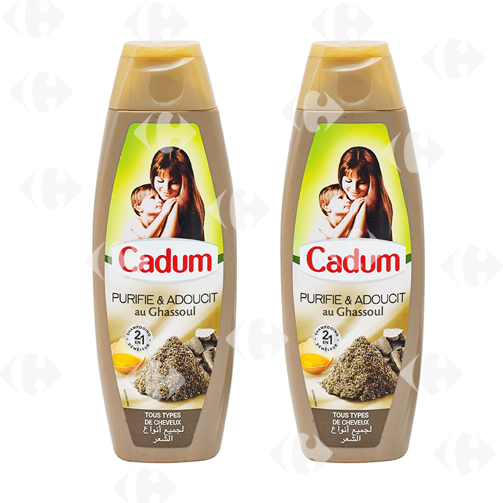 [535697] Pack De 2 Shampoings Cadum Ghassoul 190ml + Shampoing Cadum 190ml Gratuit