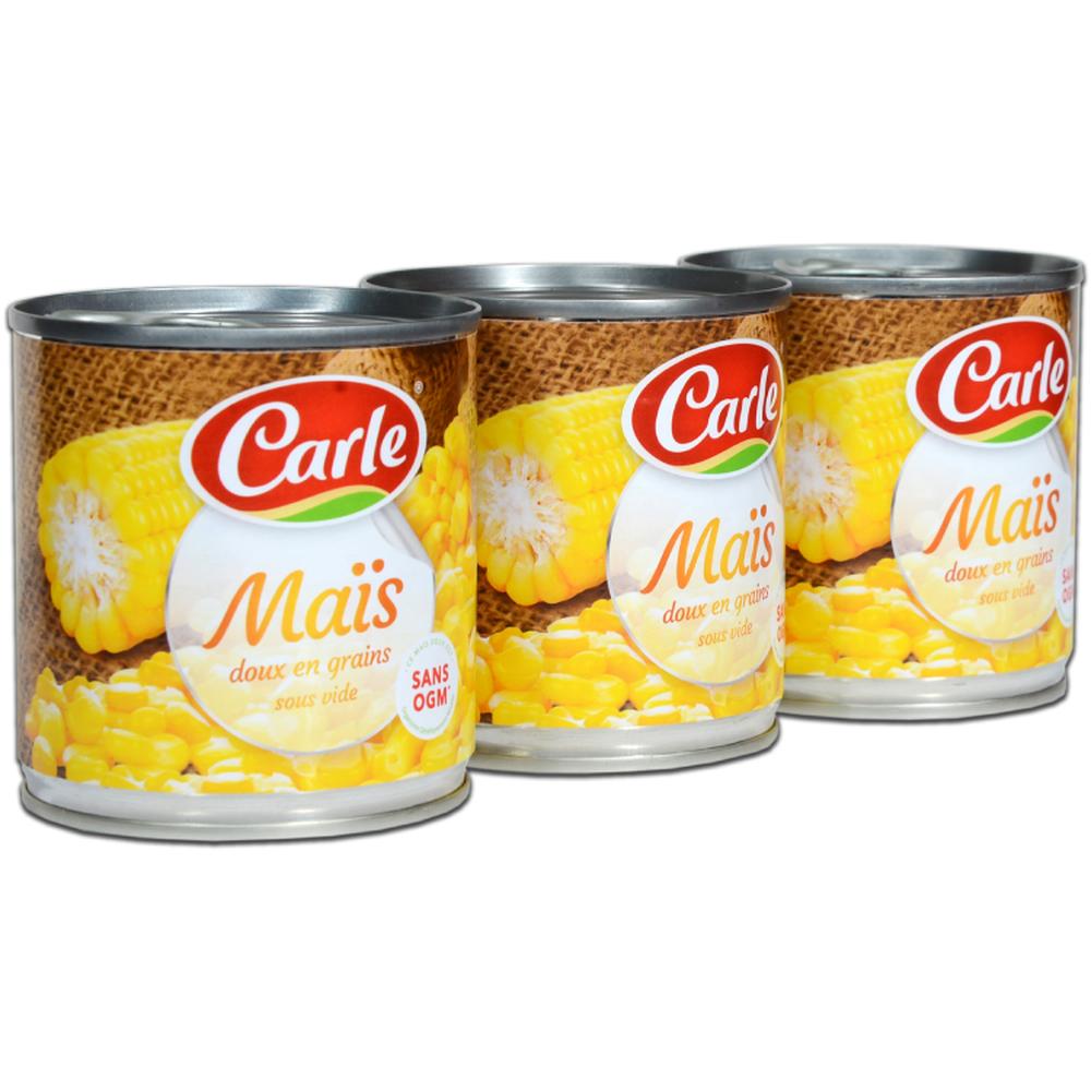 [148922] Maïs Doux en grains Carle 3x170g