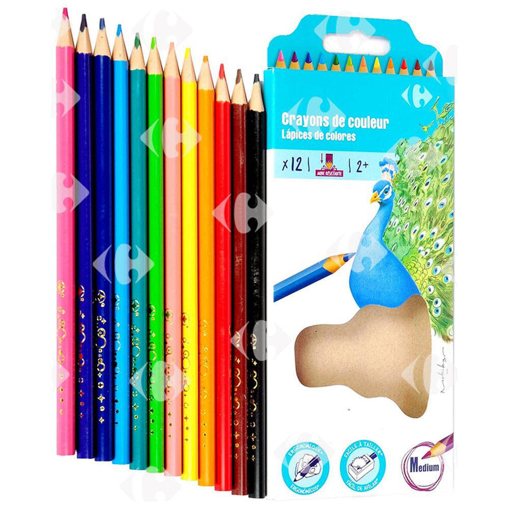 [632578] Crayons de Couleur Carrefour 12 unités