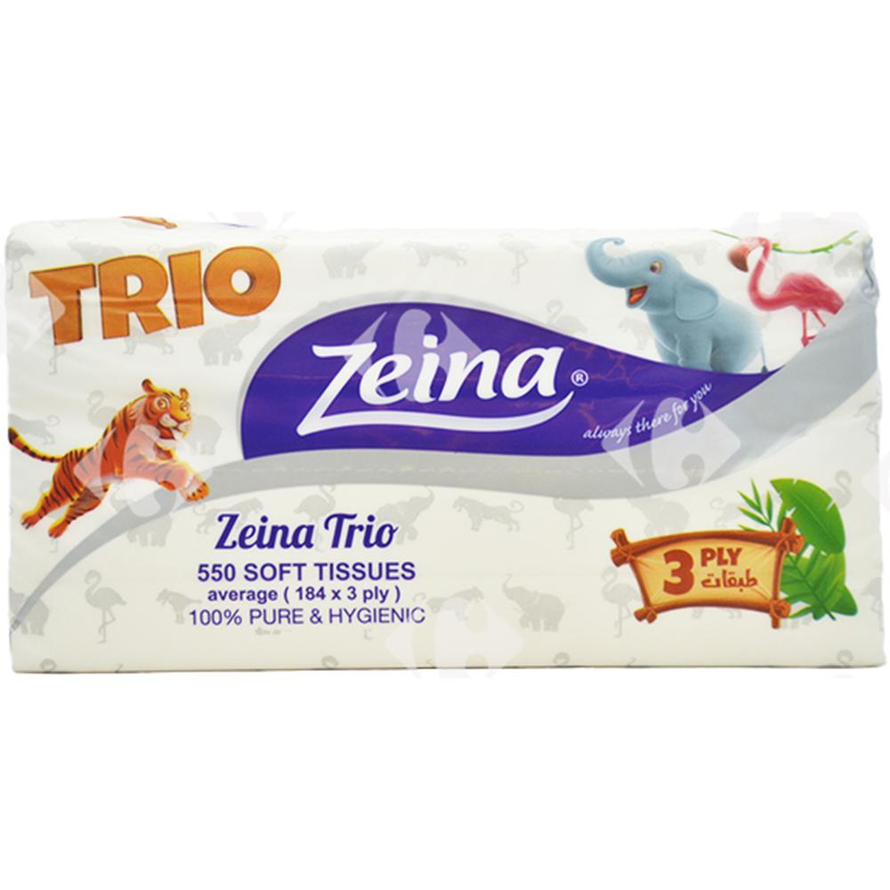 Boîte de Mouchoirs 3 Plis Trio Zeina 550 unités