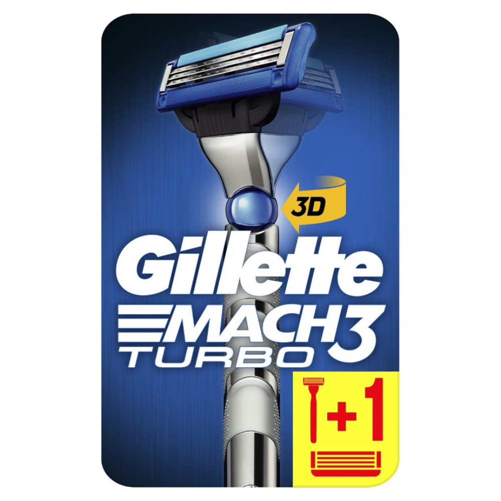 [53993] Rasoir Système Mach 3 Turbo 2 Lames Gillette.