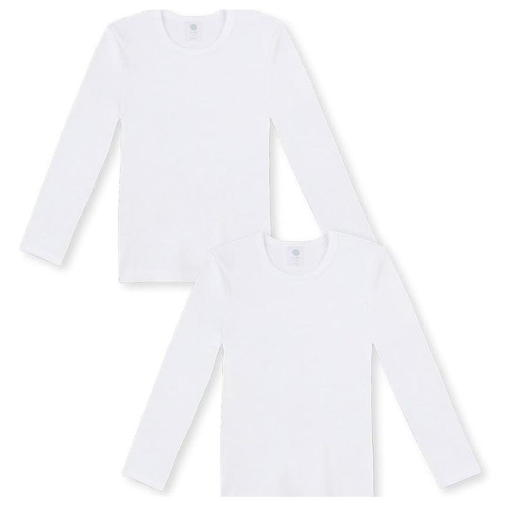 [413070] T-shirt Garçon Manches Longues Coton Tex Home 100% Coton 2 pièces