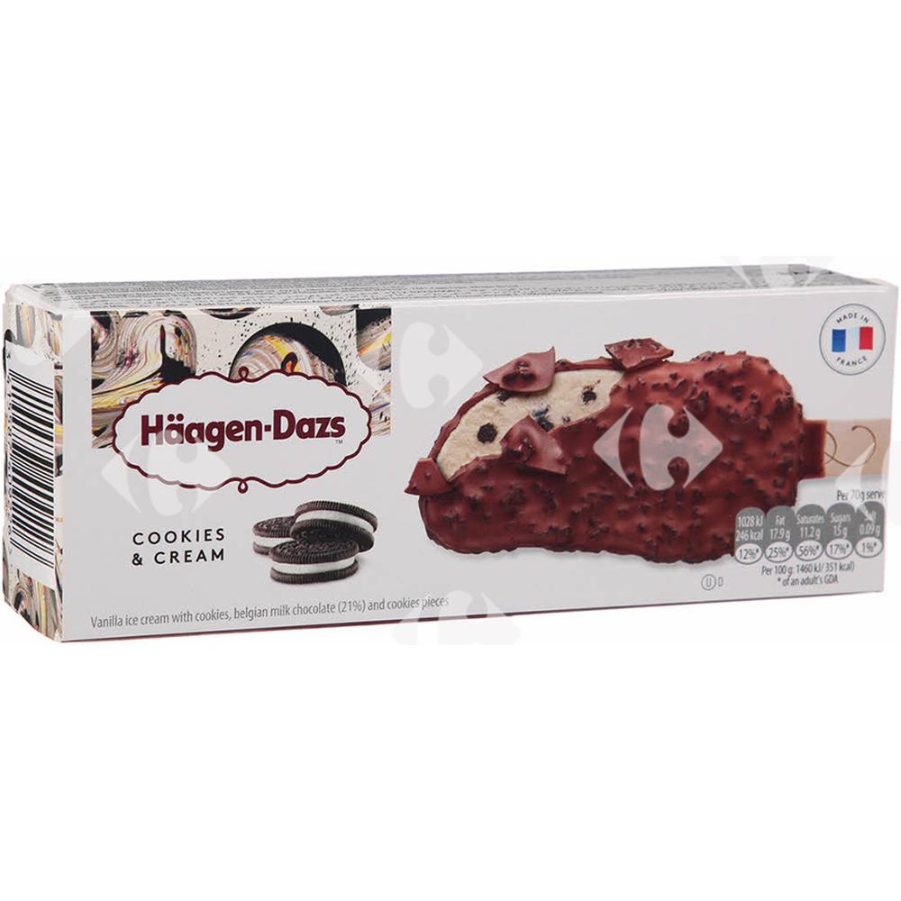 Bâtonnet Glace Cookies and Cream Haagen Dazs 80ml.