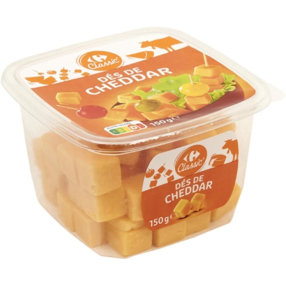 Dés De Cheddar Carrefour Classic 150g.