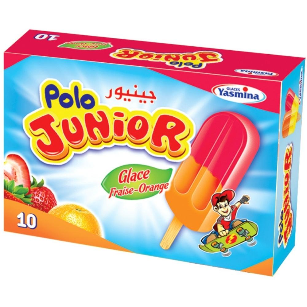 [70988] Bâtonnet Glace Yasmina Polo Orange Fraise 10 unités 50ml.