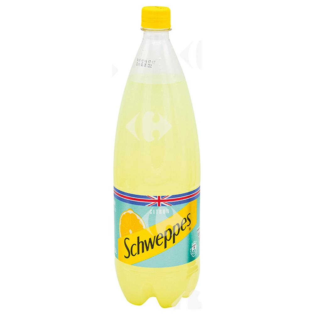 Boisson gazeuse Schweppes citron bouteille 1,3L.
