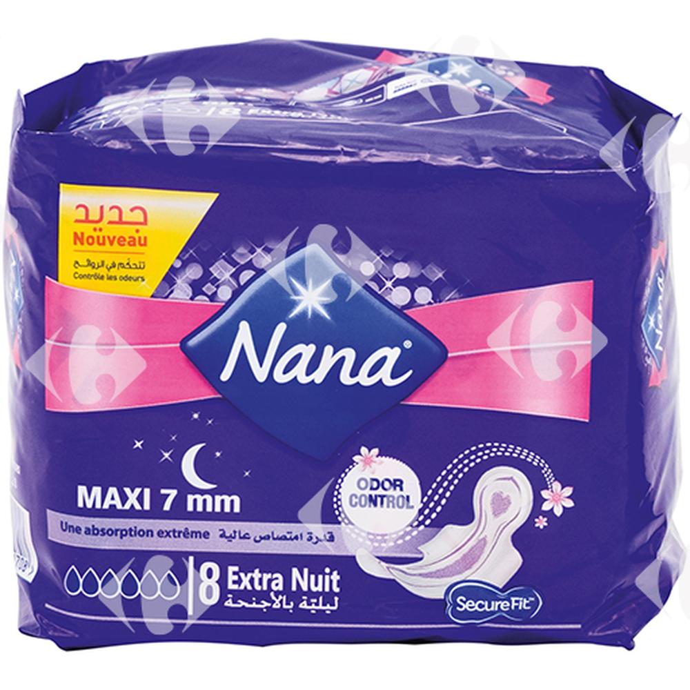 [20080] Serviettes Hygiéniques Épaisses Nuit Nana 8 unités.