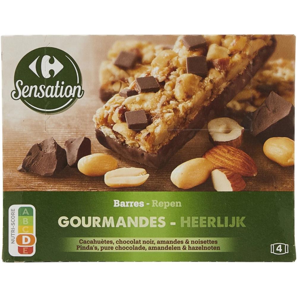 [637812] Barres Céréales Gourmande Chocolat Carrefour Sensation 4x35g