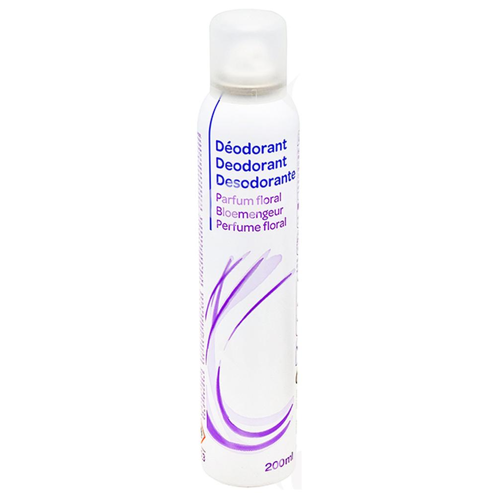 [555843] Atomiseur Anti-Transpirant Floral Carrefour Blanc 200ml.