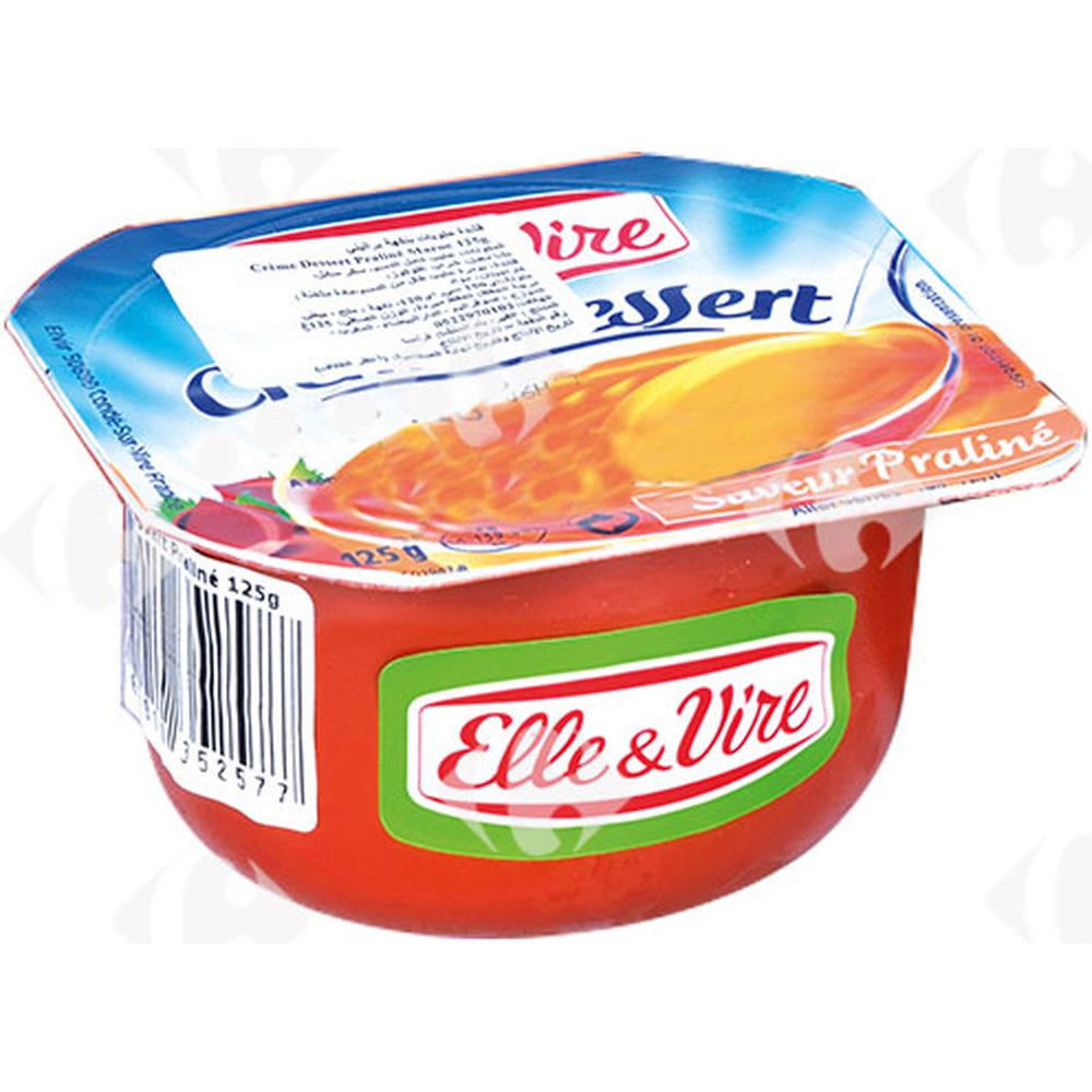 Crème Dessert Praliné Elle Et Vire 125g.