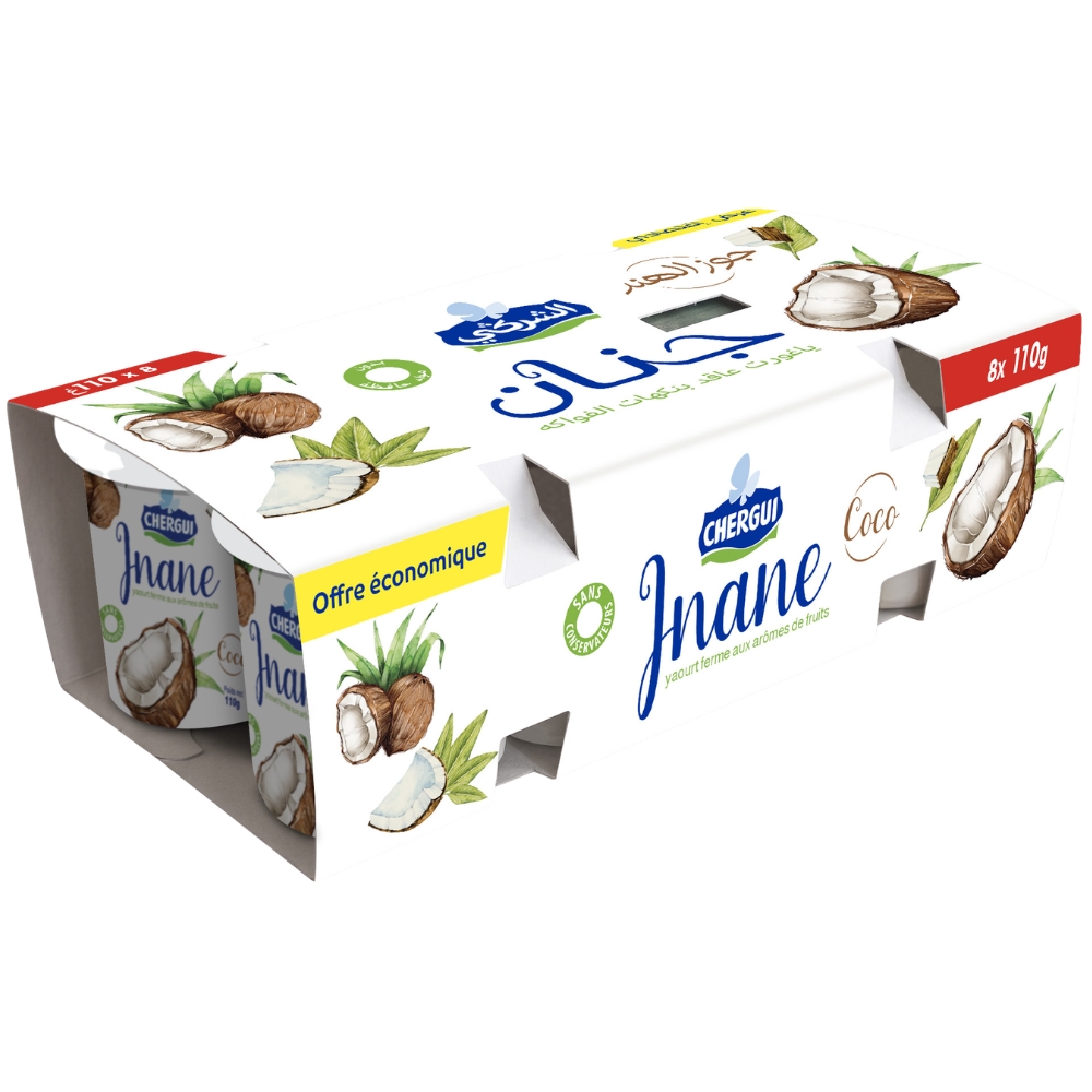 Pack Yaourt Ferme Coco Jnane Chergui 8 unités 110g