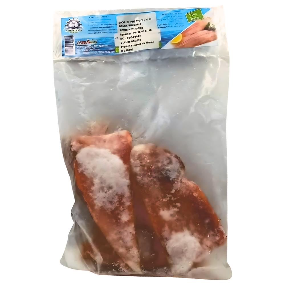 [628390] Sole Nettoyée Asmak Rais 800g