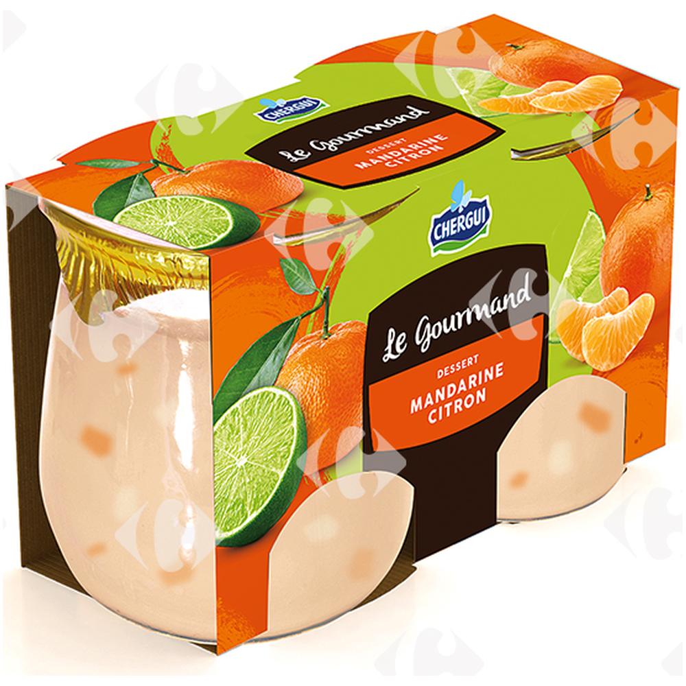 [572676] Dessert Mandarine et Citron Le Gourmand Chergui 2x125g.