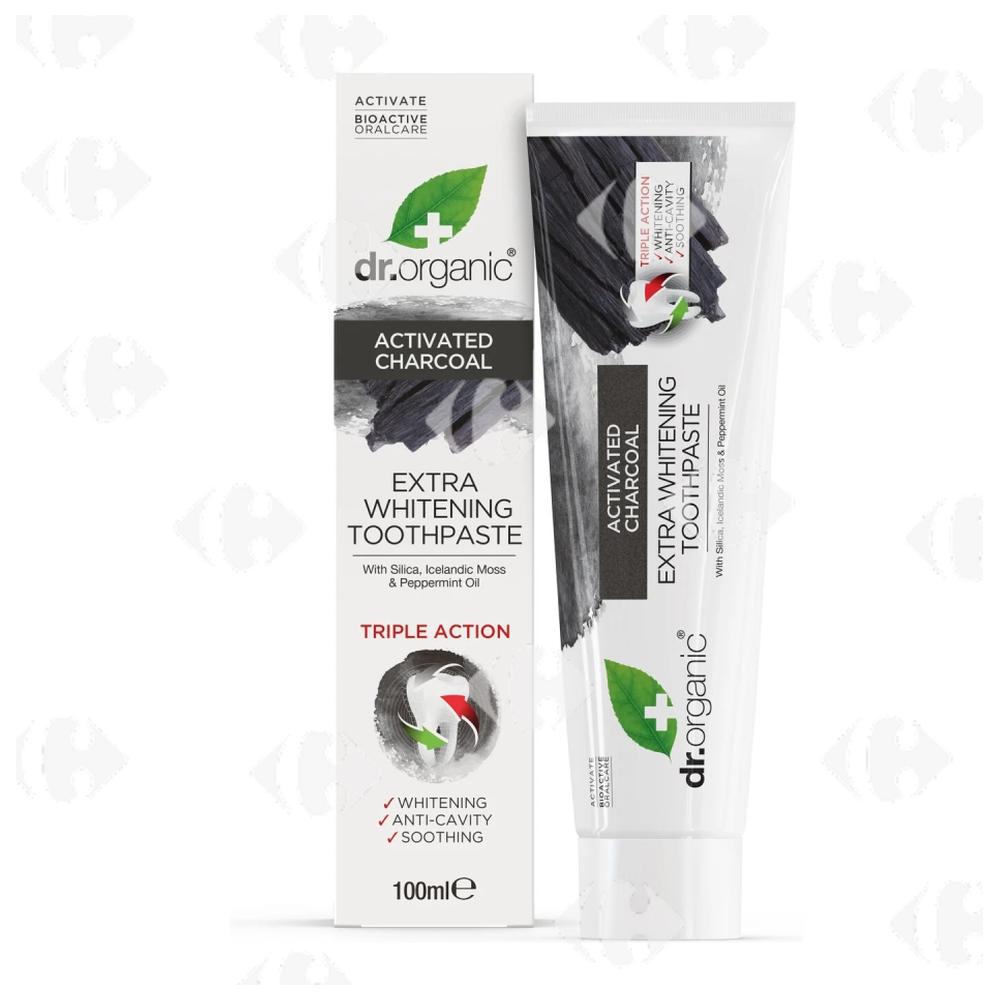 Dentifrice au Charbon Actif Bio Dr.Organic 100ml