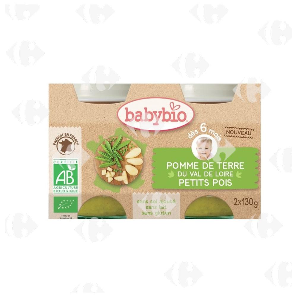 [682965] Pot Petits Pois Pomme de Terre du Val de Loire Babybio 2x130g