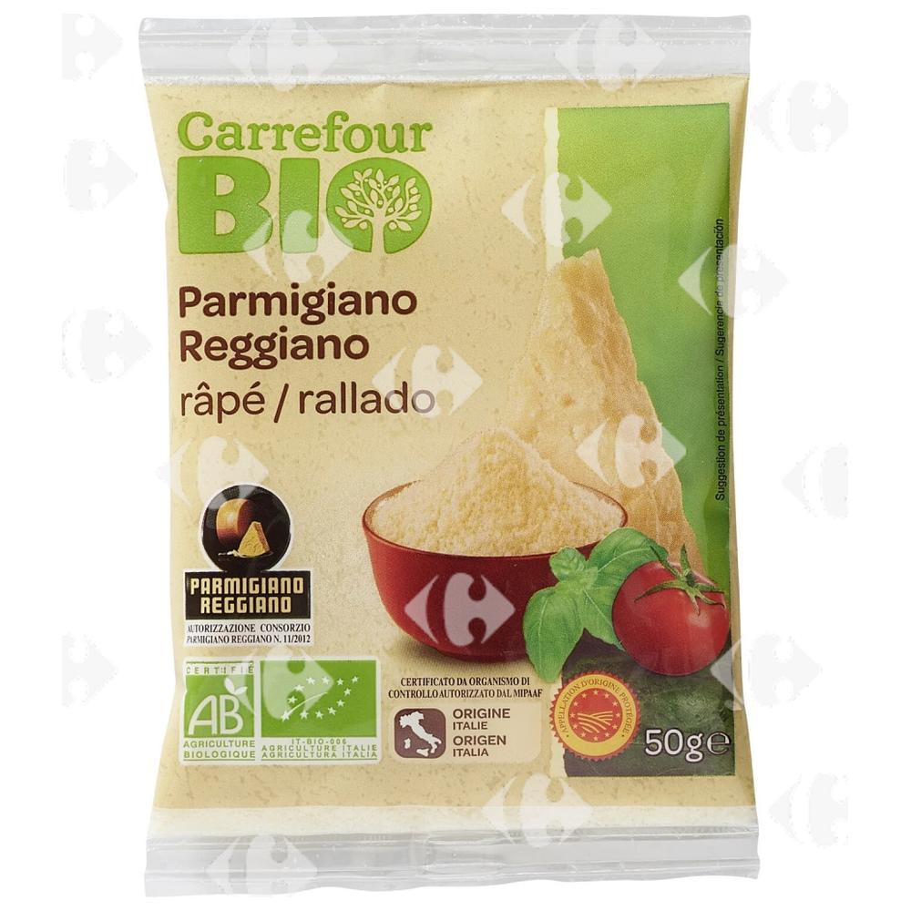 [571875] Fromage Râpé Bio Parmigiano Reggiano Carrefour Bio 50g