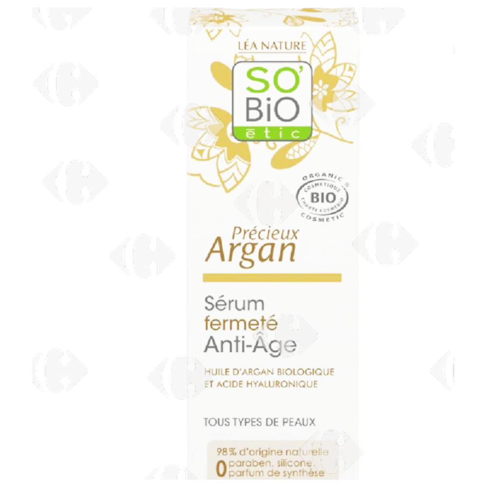 Sérum anti-âge argan SO'BIO 30ml