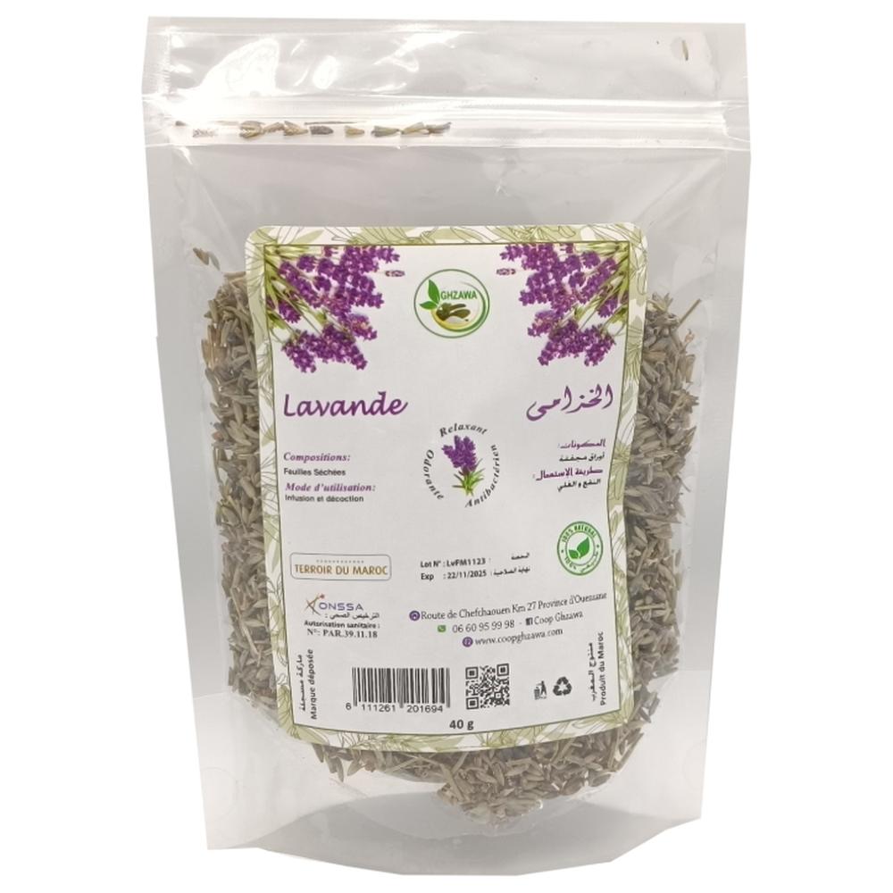 [704846] Lavande Séchée en Sachet Ghzaoua 40g.