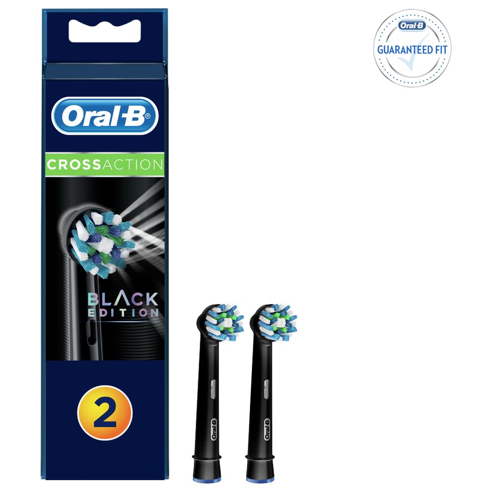 [694679] Recharges Brosse à dents Electrique Vitality Cross Action Noir Oral-B 2 unités.
