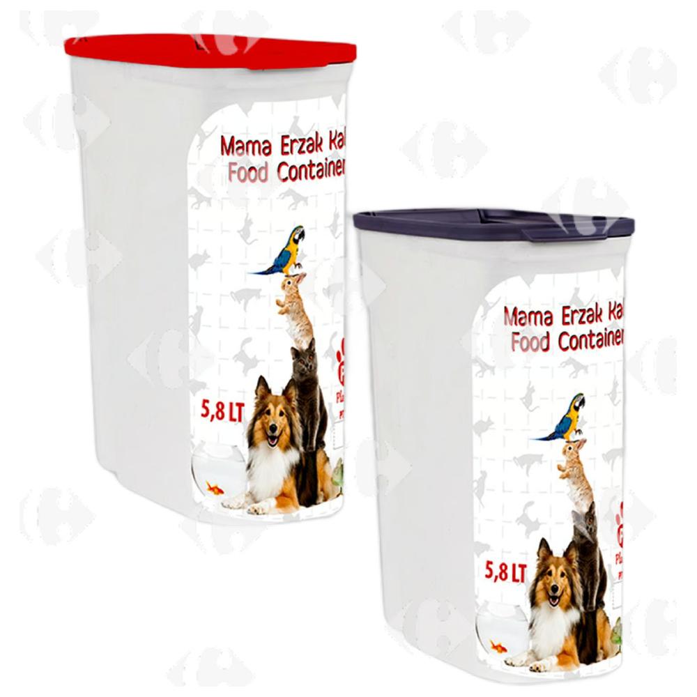 Bocal Aliment Chien Plast'art 27x11,5x30cm 5,8L