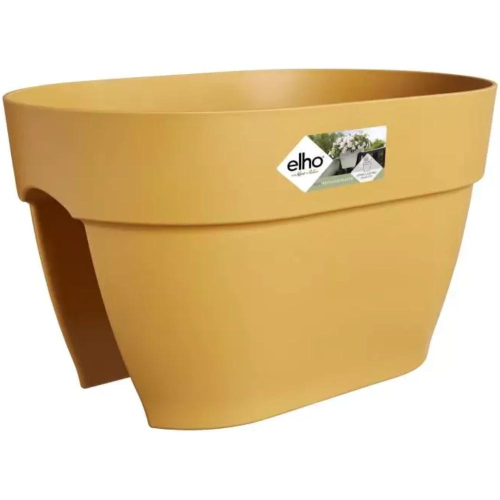 [690358] Pot Oval de Balcon Jaune 27x40x25cm.