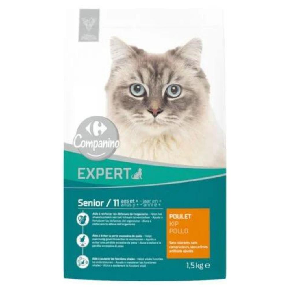 [704794] Croquettes pour Chat Senior au Poulet Carrefour Companino 1,5kg