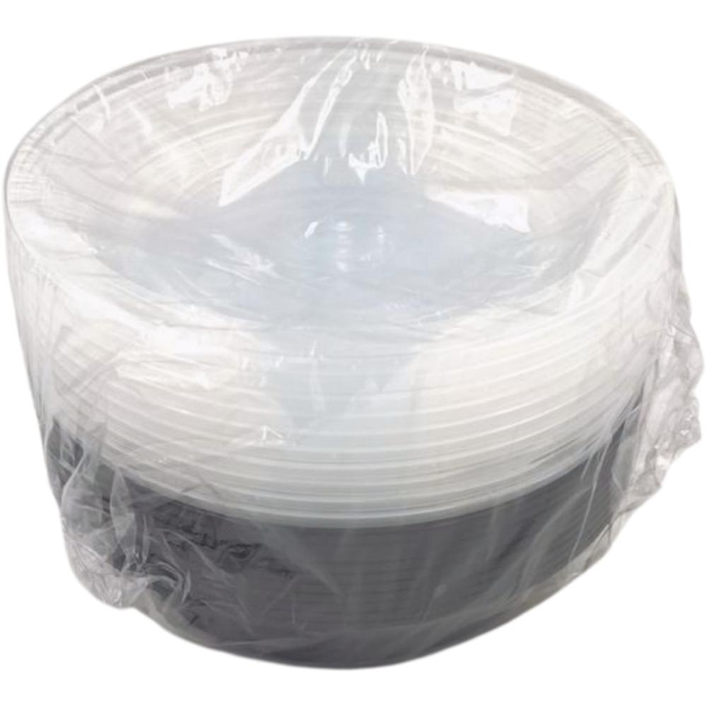 Barquette en Plastique Noir 47cl 10 unités.