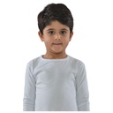 Pull Garçon à Manches Longues Col Rond Blanc - 6 Ans