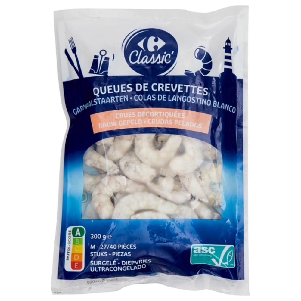 Queues de Crevettes Crues Carrefour 300g