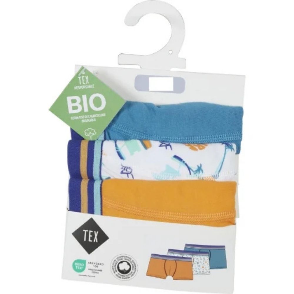 Lot 3 Boxers Gris Orange