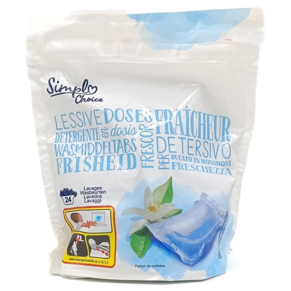 Lessive Doses Fraîcheur Carrefour Simpl Choice 24 piéces