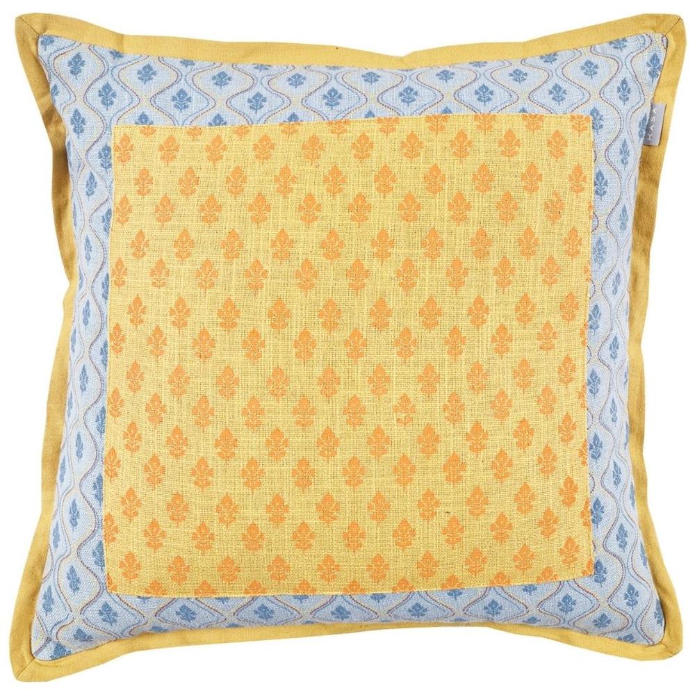 Coussin Carré Centre Jaune Kasa 45x45cm 